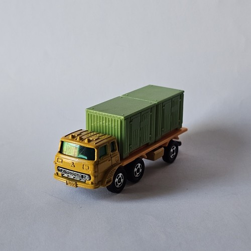 Vintage Tomy Tomica Pocket Cars Nr. 7 Fuso LKW Serie Pritsche grün und gelb - Bild 2 von 8