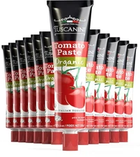 Tuscanini Organic Tomato Paste Tube 4.6oz (12 Pack) | 4.6 Ounce (Pack of 12) 