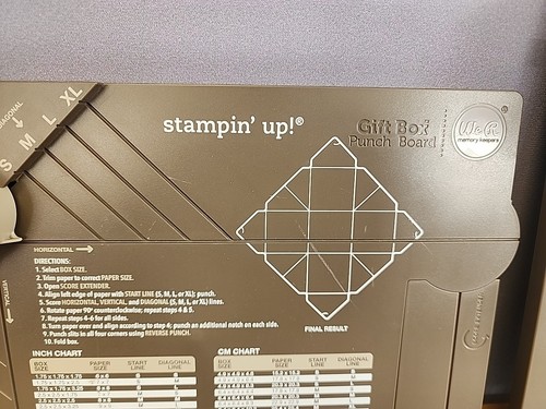 Stampin' Up! Gift Bag & Box Punch Boards We R Memory Keepers w/ Scoring Tools - Picture 13 of 14