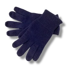 Vintage Mens or Unisex Navy knit gloves LARGE