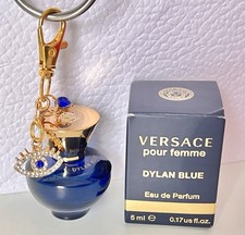 Versace Dylan Blue Key Fob Pour Femme Eau de Parfum Mini Travel .17 oz / 5 ml