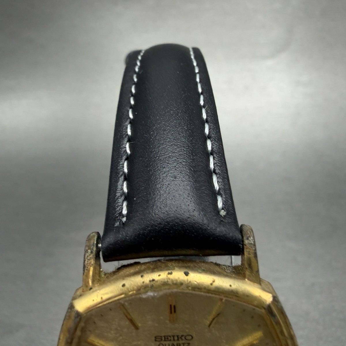 Seiko Watch Men 30mm Champagne Dial Gold Tone Octagon 5931-5350