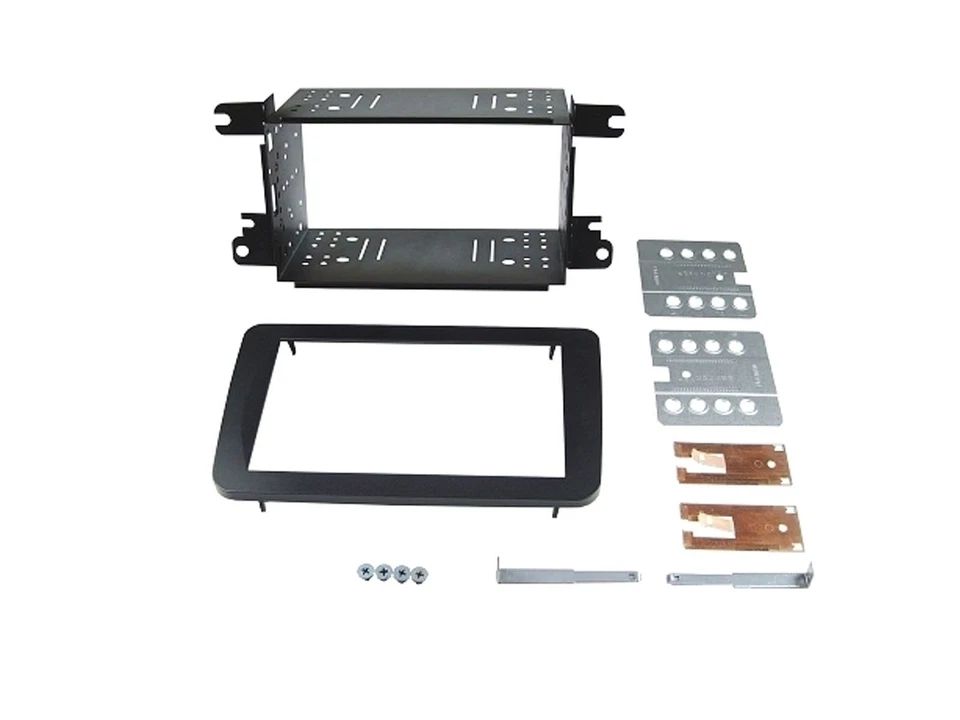 Radioblende Set Doppel DIN Autoradio für Seat Skoda VW schwarz PRO - Bild 1 von 1