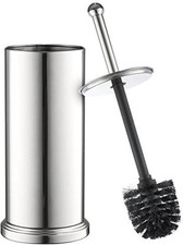 Home-it Toilet Bowl Brush  Holder Set Chrome Tall Toilet Bowl Cleaner Brush W/