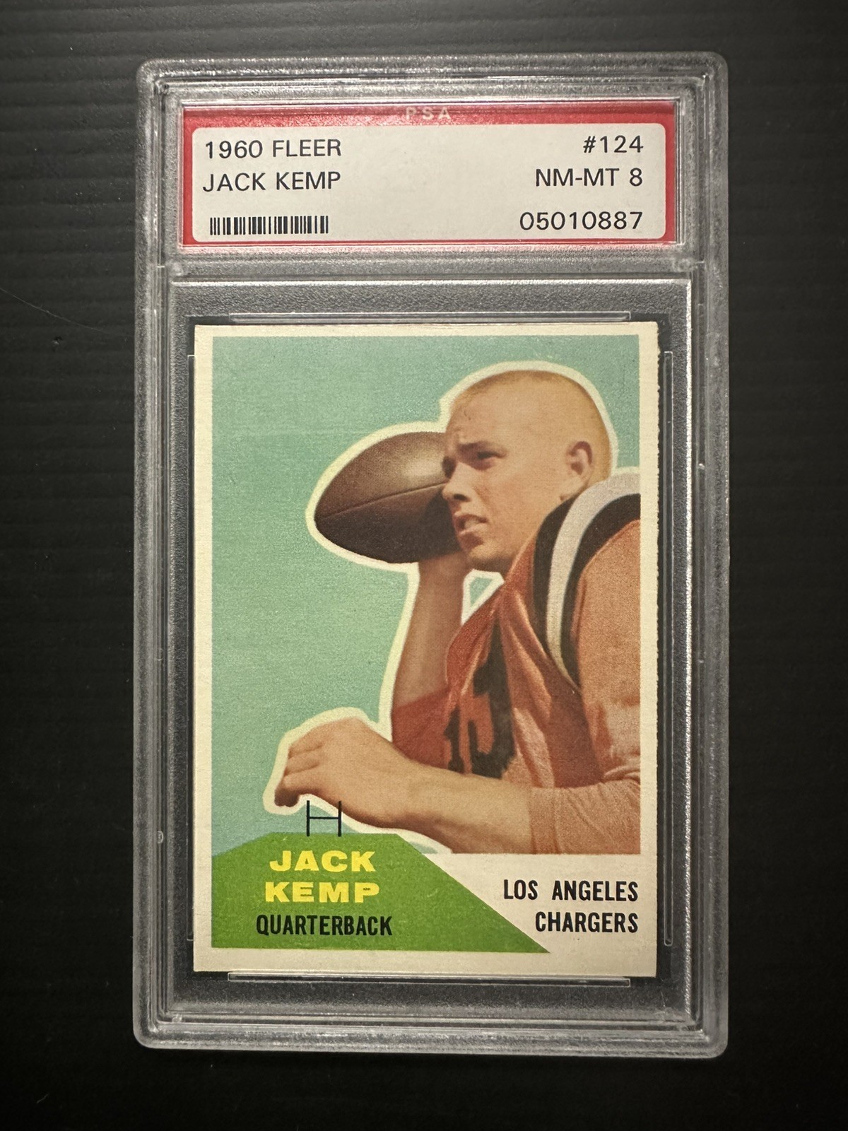 1960 FLEER JACK KEMP #124 ROOKIE PSA 8 NM/MT