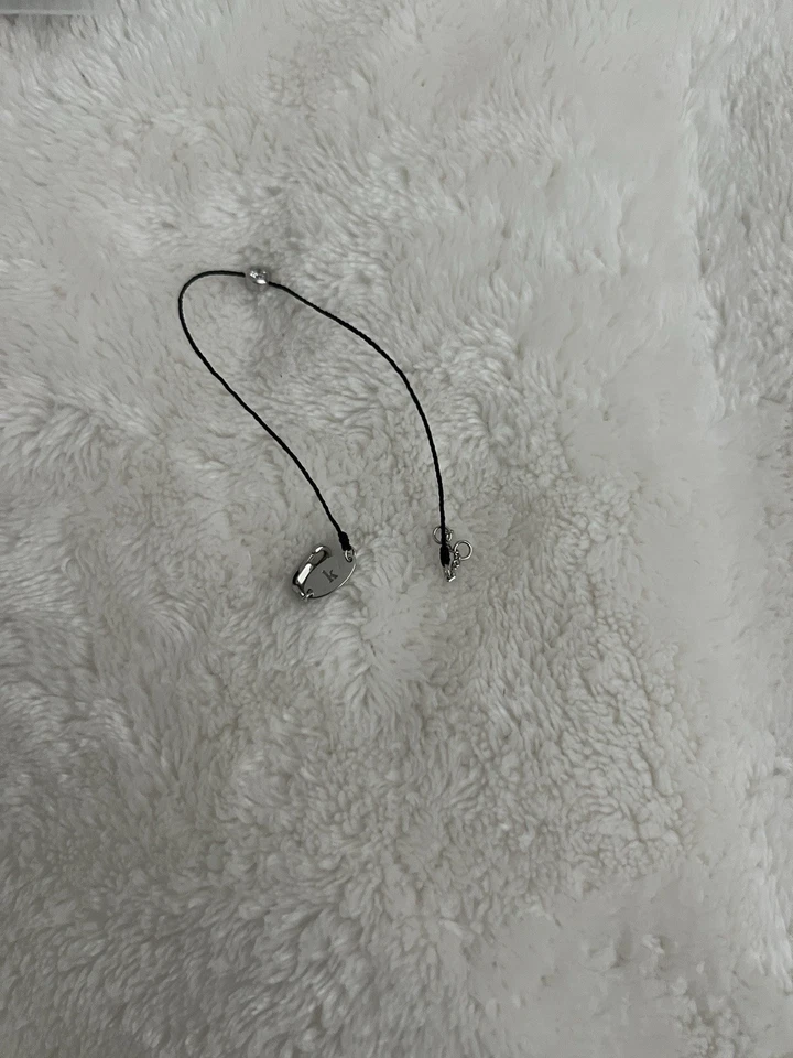 Brazalete Redline Diamante Puro Oro Blanco Cordón Negro 16.5cm Unisex Auténtico Nuevo Foto 4 de 4