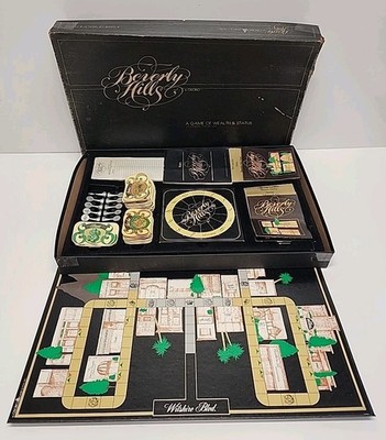 Vintage 1979 BEVERLY HILLS Wealth & Status Osobo Monopoly Style Board Game