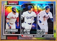 2026 Topps Series 1 NL HR Leaders Schwarber/Ohtani/Soto #84 Rainbow Foil