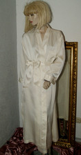 Sanftseidiger SEIDEN -  Negligee - Mantel Morgenmantel PALMERS creme L