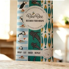 Beeswax Reusable Food Wraps 5 Pack Washable  Clingfilm Alternative