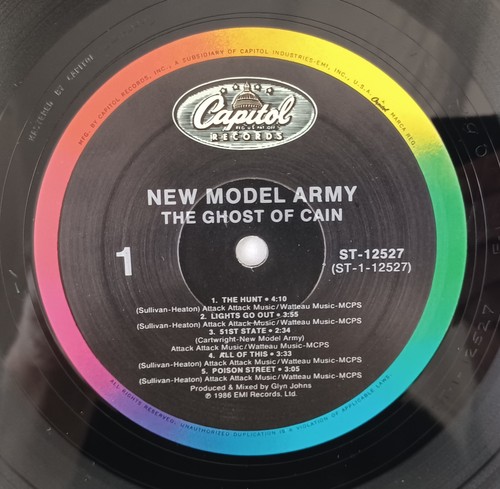 💿New Moidel Army: The Ghost Of Cain PROMO 1986 Capitol Vinyl LP Record Album - Picture 7 of 16