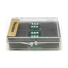 Koplow Backgammon D  16mm Green Transparent d6 Precision Backgammon Dice w New