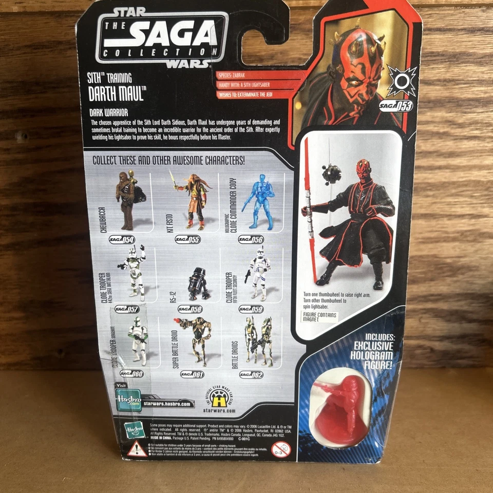 NUEVO Hasbro 2006 Star Wars Colección SAGA SITH Entrenamiento Darth Maul Foto 4 de 4