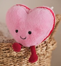 Jellycat Inspired Colette Heart Macaron Plush Toy Tags  Dust Bag best Gift
