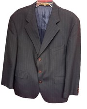 Men’s Chaps Ralph Lauren 100% Pure New Wool Lined Dress Jacket-44S- Black