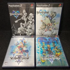 PS2 Kingdom Hearts & Final Mix &2 & 2 Final Mix, Complete  with post card Japan