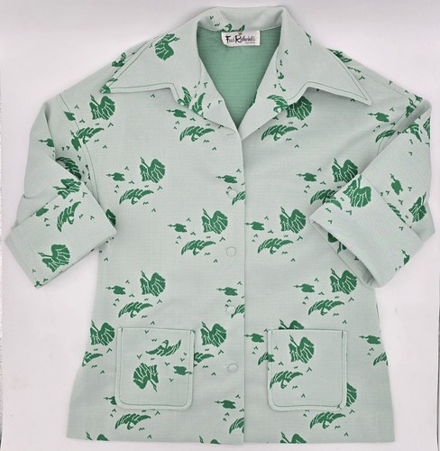 Fred Rothschild of California Freizeitjacke Dartkragen Vintage Neuheit Print