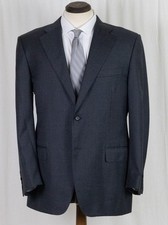 Xlent CANALI 1934 Flat Front Solid Medium Grey 2BTN 100 Wool SUIT 44 R