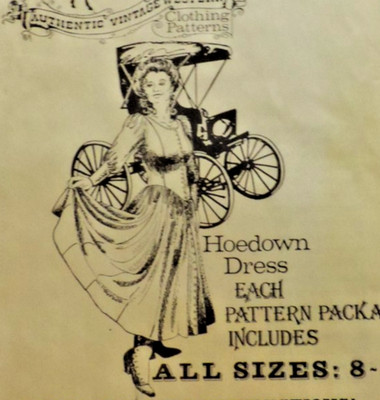 Buckaroo Bobbins Western/Hoedown/Prairie Button Front Dress Sizes: 8-20 Uncut