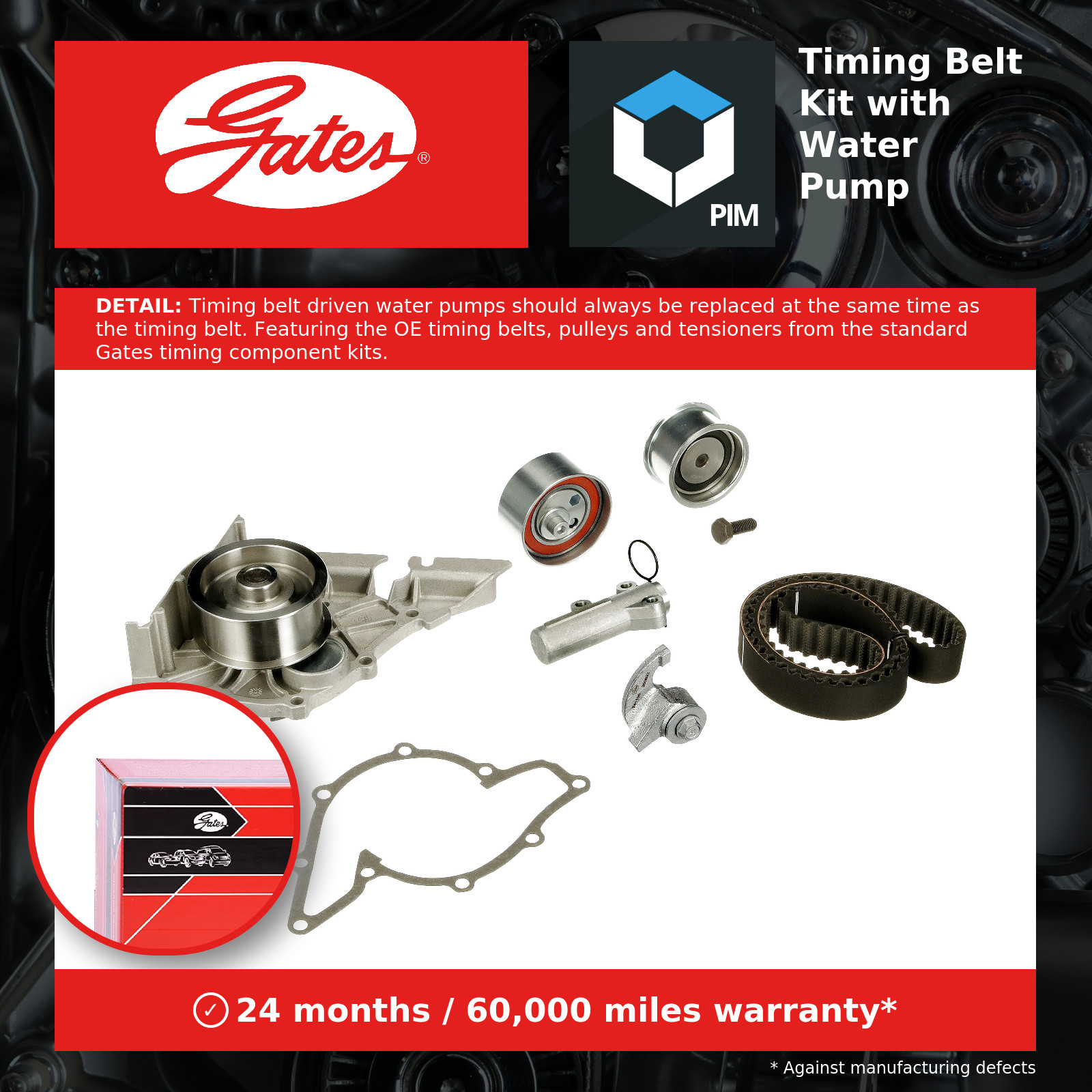 GATES KP25493XS-1 Water Pump & Timing Belt Set for AUDI,SKODA,VW - Image 17