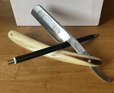 Wacker Rasiermesser ''Special Razor'' 6/8'' mit OVP NOS Büffelhorn Griffschalen