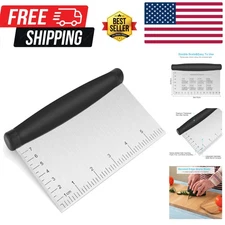 Versatile Stainless Steel Dough Cutter: 6-Inch Scraper with Comfortable Grip