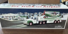 2002 Hess Toy Truck And Airplane New In Box Holiday Truck Complete New In Box