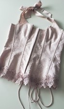 Frederick's of Hollywood Lace Trimmed Corset Lingerie 34 Pink