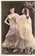 BE651 Carte Photo vintage card RPPC Femme woman Luz Chavita robe danse ballet