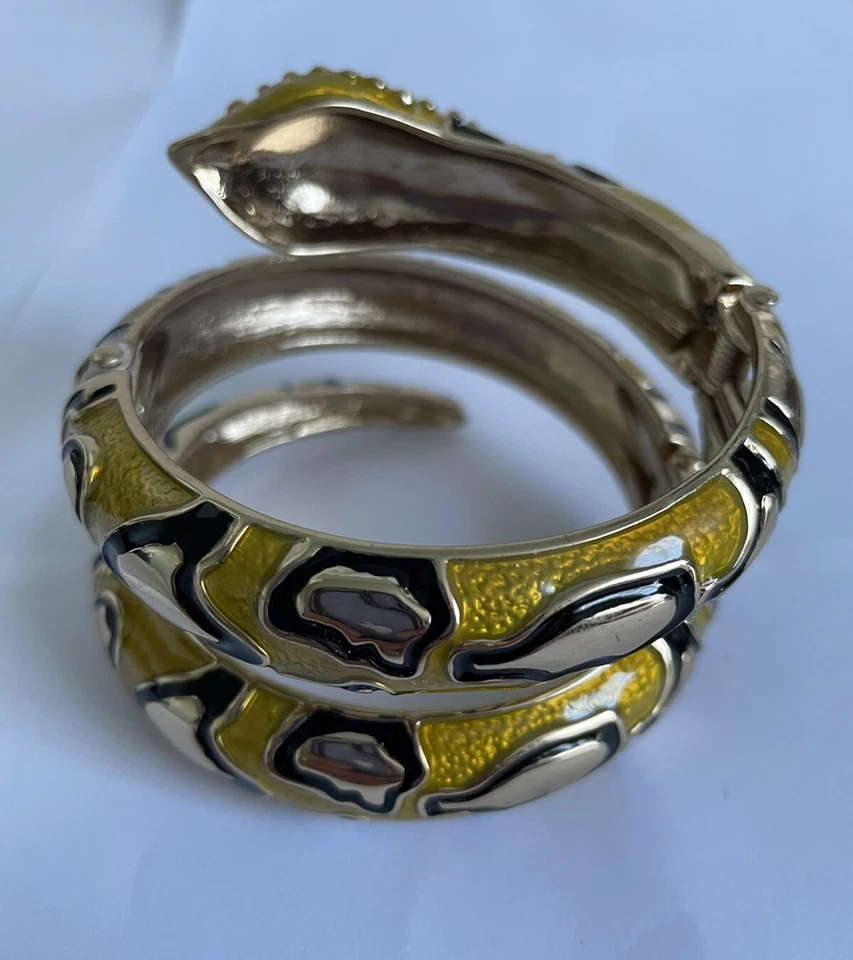 ANNA DELLO RUSSO H & M RARE CHIC AMARILLO ORO SERPIENTE ENVOLTURA PULSERA BRAZALETE BNIB NUEVO Foto 4 de 4