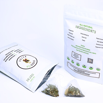 100% ORGANIC ALL NATURAL Herbal Tea Detox Weight Loss, Reduce bloating, 14 Day