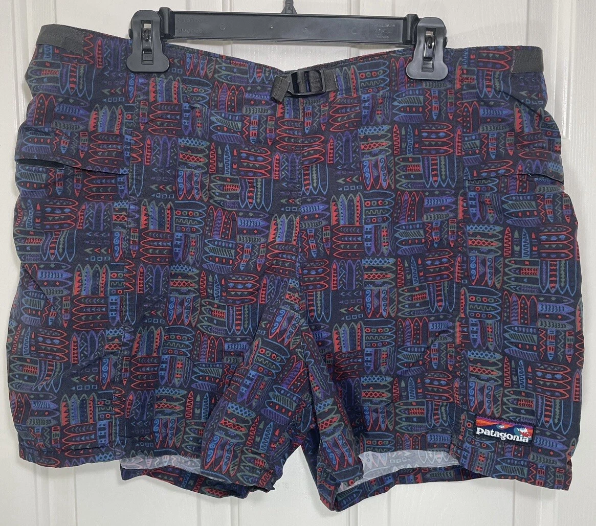 patagonia rare fitz roy wave belted lined surfboards shorts