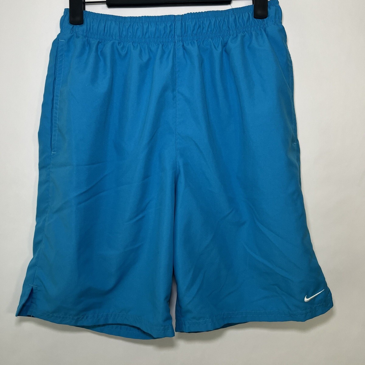 Nike Swim Trunks Shorts Men Size S Small Light Blue 8” Inseam