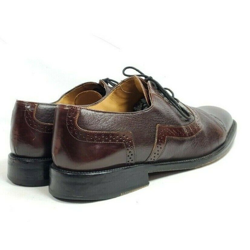 Mezlan Cap Toe Brogue Derby Marque Men\'s Size 9 Brown Leather Lace Up Mezlan Cap Toe Brogue Derby Marque Men main image 2