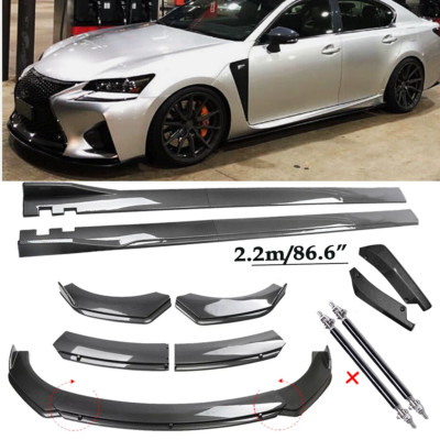 Carbon Fiber Front Bumper Lip Spoiler Side Skirt For Lexus F IS200t IS250 IS300