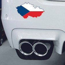 Sticker car map flag vinyl Laptop wall decal  Czech Republic Flag Czechoslovakia