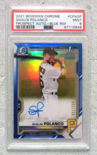 2021 1st Bowman Chrome Shalin Polanco Blue Refractor Auto SP /150 ~ PSA 9 Mint