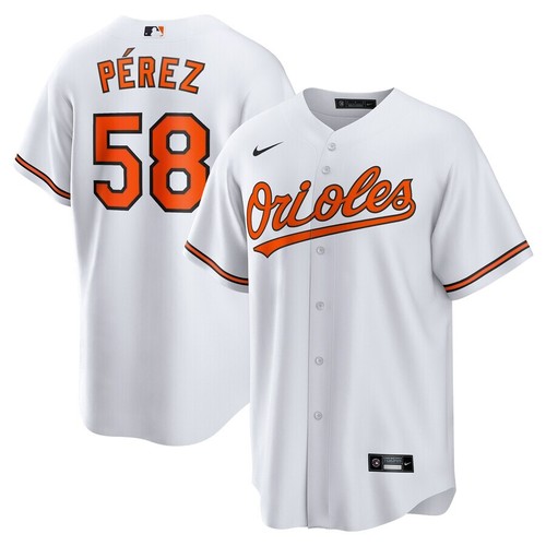 Baltimore Orioles Cionel Perez #58 Nike White 2025 Official MLB Player Jersey