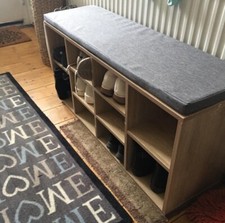 Shoe Storage Bench Wooden