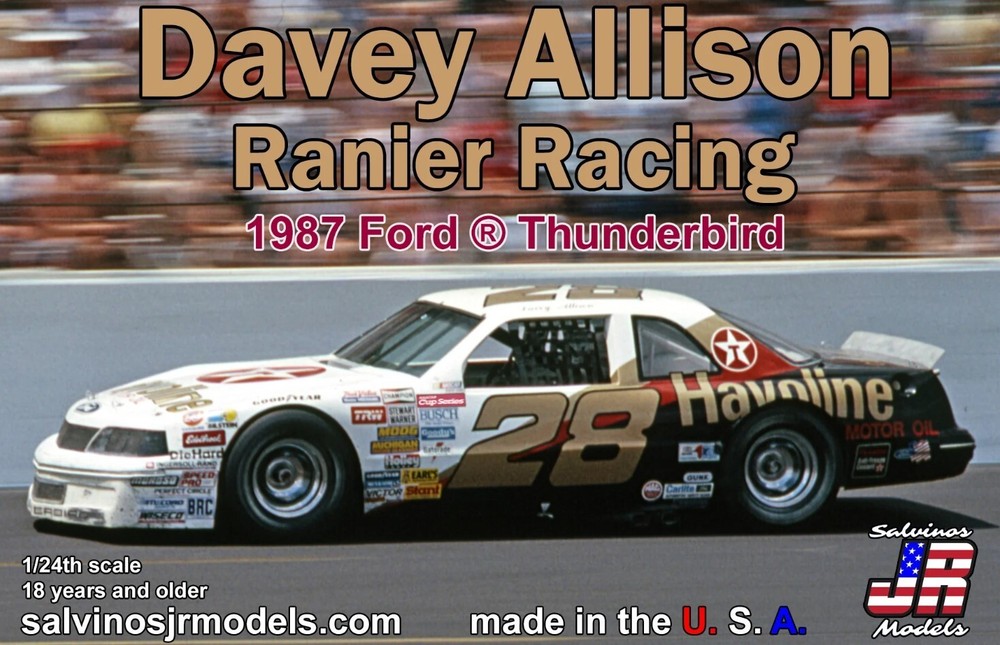 Davey Allison 28 Texaco Havoline 1987 Ford Thunderbird 1:24 stock car model kit
