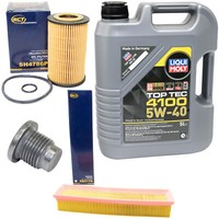 MotoröL Filter Set 5W40 5Liter + ÖLablassschraube FüR Renault Kangoo Twingo Clio