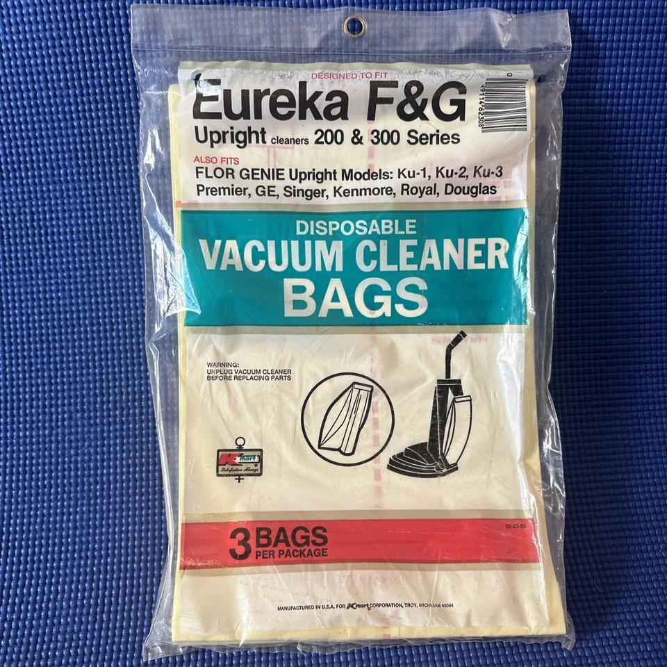 Juego de 3 Bolsas para Aspiradora Eureka F&G Serie 200 300 Limpiadoras Verticales NUEVO Foto 2 de 2