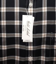 NWT Gold Label Perfect Performance Non Iron Black 4XT Shirt By Roundtree Yorke