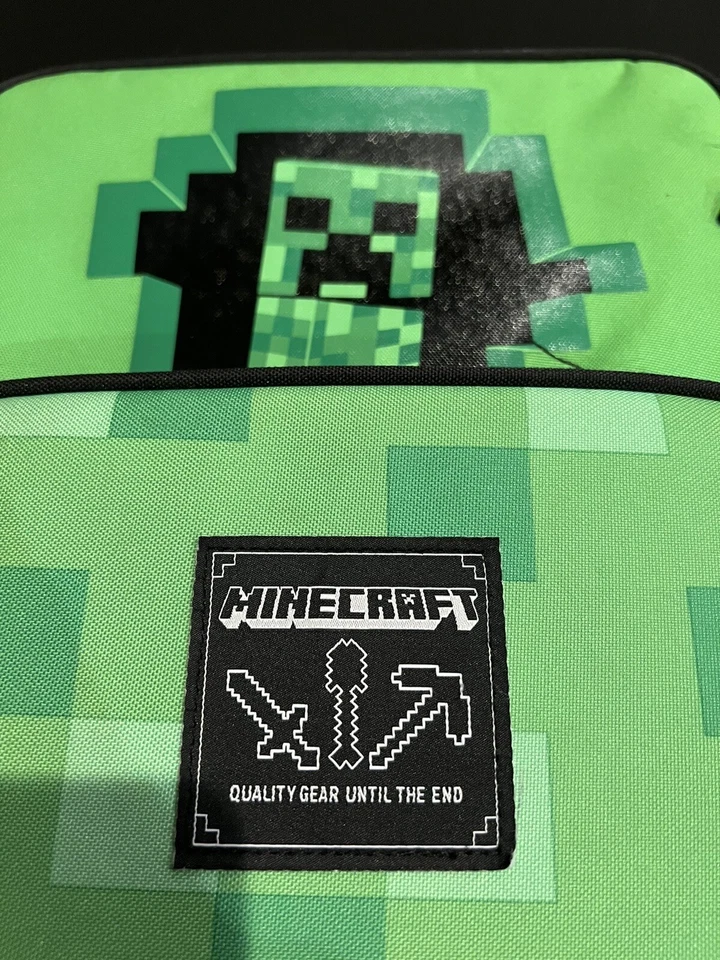Maleta con ruedas Jinx 18"" verde Minecraft Creeper equipaje con asa extensible Foto 2 de 4