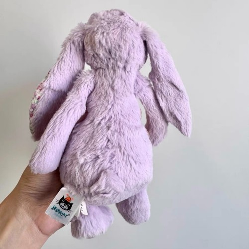 Jellycat Bashful Bunny 18cm - Purple Floral Ears - Rare Limited Edition Plush - Picture 3 of 8