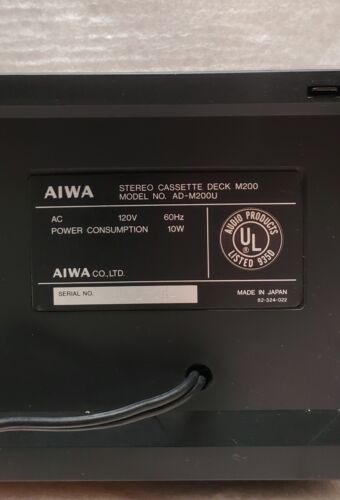 Vintage Aiwa AD-M200U Stereo Cassette Deck for Parts/Repair - Picture 3 of 3