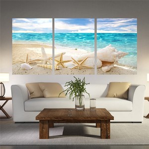 Tropical Beach Sea Starfish Canvas Oil Painting Picture Wall Art