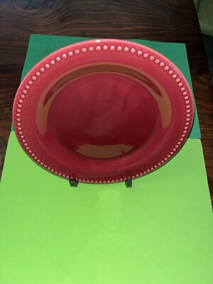 Pottery Barn Emma Red Dinner Plate 