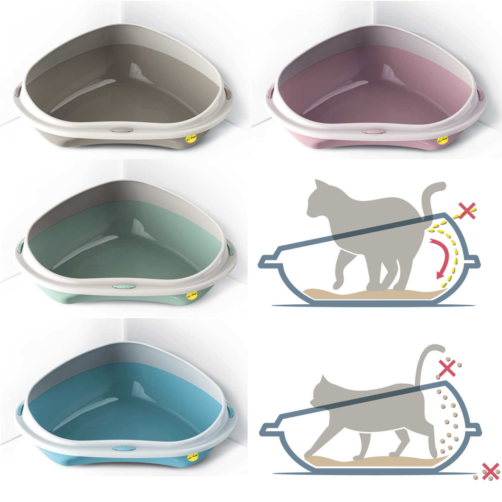 corner litter box
