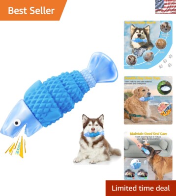 Interactive Dog Chew Toy - Indestructible Shark Shape, Bacon Scented Pleasure